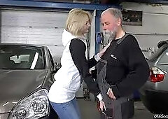 Frances takes advantage of old heads teenie dude to land plum job