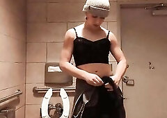 Punk Transsexual/Femboy Buys a Sex toy and STUFFS THEMSELVES IN THE WASHROOM (PUBLIC BATH, NEARLY CAUGHT)