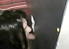 TRANS SUCKING HOT COCK AT GLORYHOLE