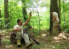 Drill My Hole: Anal fucks outdoors amongst muscled inked spanish military dude Kaden Alexander