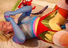 And Her Girlfriend Fuck While Wearing Nylons With Red Xxx