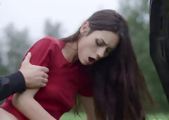 Lustful new wife mouth and cunt fucked by dude long dick