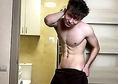 After shower wank