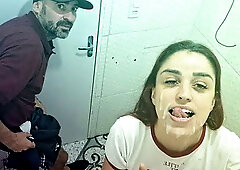 Fucked by a Stranger in a Bar Bathroom Without a Condom!