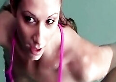 This experienced woman widens wide for unfathomable fingering and intensive pool screwing in advance of taking each inch with oozing results.