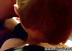 Boys dick hangs out of shorts