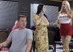 Jessy Jones fucks super hot busty women Nicolette Shea and Angela White