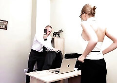 Sam the boss banged his Secretary in the BUTT in the office in front of his colleagues