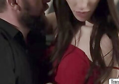 Crying shemale analed by bearded stepdad