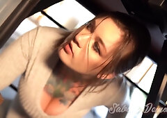 Step son Fuck Me Under The Desk With Sabien Demonia