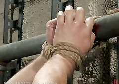 Hogtied Gay Cock Sucker Gets Spanked