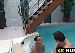 Handsome young babe fucked for cash in front of boyfriend