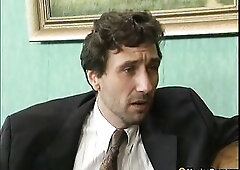 A slutty grandma takes it from a boy nurse right in a hospital room and gets caught!