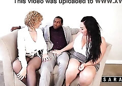 Betty Fuck And Sara Jay Milk Rome Major's Veiny Rod With Double Oral pleasure!
