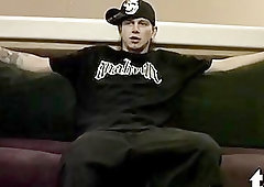 Yummy babe is about to cum on his pretty toes