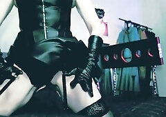 Fetish Leather Dominatrix-bitch Eva Latex Femdom Facesiting mother I'd like to fuck Rubber Thrall SADOMASOCHISM Kink Large Booty