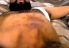 Me showing off Hairy Chest and Belly while Jerking Off 4