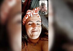 Sexy Beauty in Orange Underware Fingers Her Twat and Booty Whilst Masturbating With Hawt Stud On Livecam