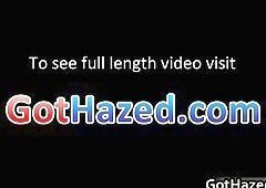 Fresh straight college teens get gay hazing