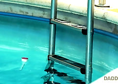 Old fart has the honor to fuck stepson's whorish girlfriend Victoria