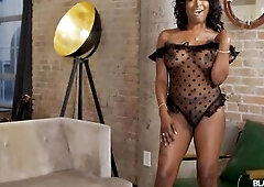 Youthful Ebony Shemale Solo