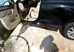 Rock Hard golden shower for my marvelous boy-friend traveler voided urine in public