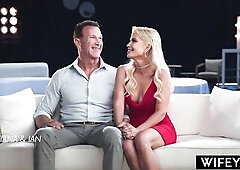 WIFEY Hawt Golden-haired mother I'd like to fuck Tatiana Steele Gets Filled Up By BBC Whilst Hubby Films