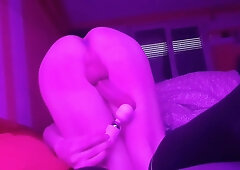 Sexy Trap In Lingerie Teases You And Ruins Her Orgasm With A Magic Wand And Buttplug