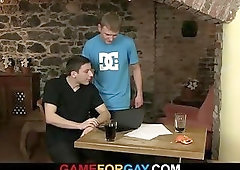 He takes it from behind for the first time