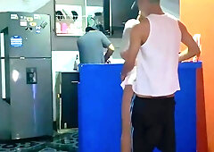 Femboy Gets Banged Behind Her Beau's Back in the Kitchen