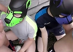 Amateur outdoors, in english, gay blowjob swallow