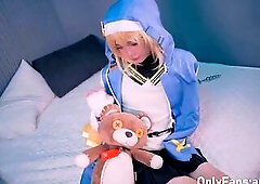 【Guilty Gear】Cute large penis femboy Bridget got fastened up with her yo-yo!