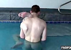 Straight guy paid to get fucked anally underwater