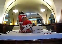 Xmas Shemale Solo Teasing