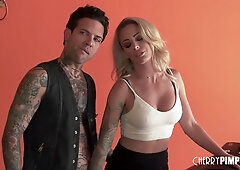 Hot Blonde Big Boob Slut Wife Nailed Hard In Front Of Wussy Cucked Husband By A Badass Studly Friend With Isabelle Deltore And Small Hands