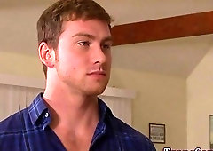 Dude sucks off blonde shemale before fucking her really hard