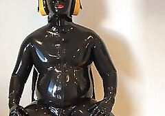 edging and cumming in full latex