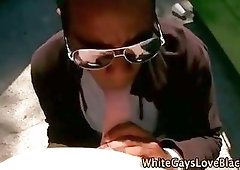 Hungry public gangster gets cock