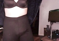 Trans Bulge Cum in Yoga Panties