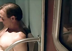 This mad brunette hair drops to her knees then bows over for raw pounding in the messy subway car - see each unfathomable thrust.