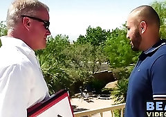 Mature deviant asshole piledriven roughly by bear raw cock