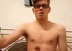 Hot handsome nerd with a  huge wanker