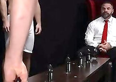 Innocent looking young Mormon barebacked after riding toys