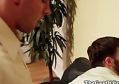 Horny office hunks lunchtime fuckfest