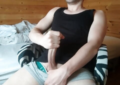 wanking off my giant meatpipe