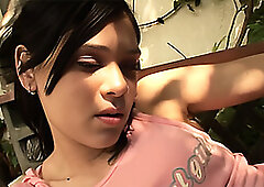 Teen Miho gets fucked outdoors