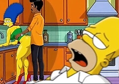 Cartoon feet, dirty soles, housewife
