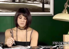 Gorgeous Claudia throating a big one