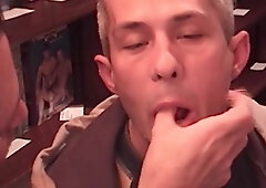 Hungry Gay Scene-4 Gay Cock Sucking Orgy At The Video Store