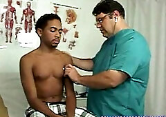 Fat Doctor Stroking Patient Dick